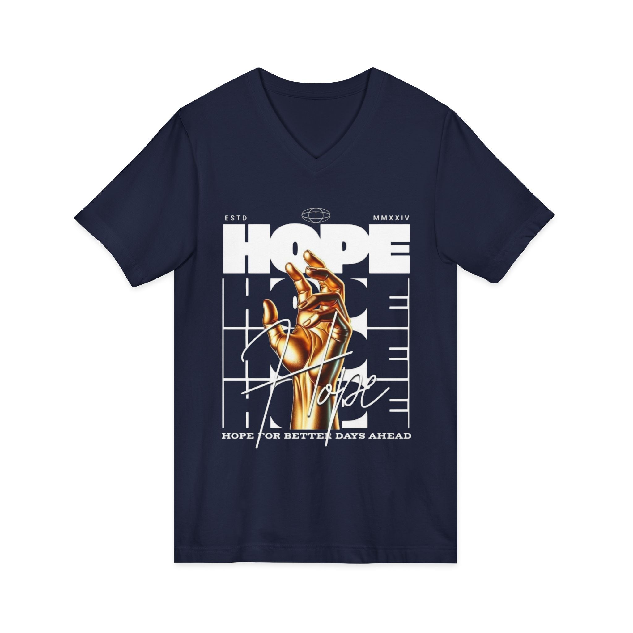 Unisex Jersey Short Sleeve V-Neck Tee