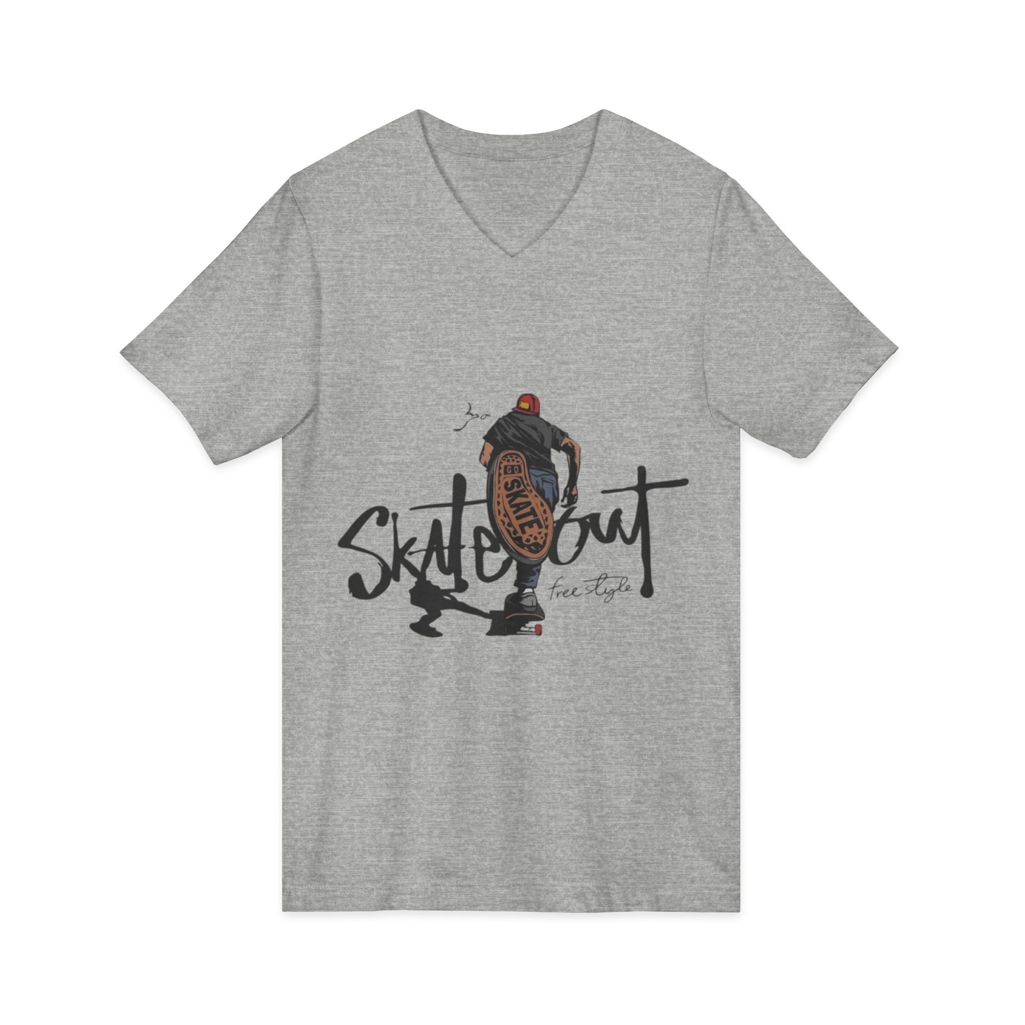 Unisex Jersey Short Sleeve V-Neck Tee