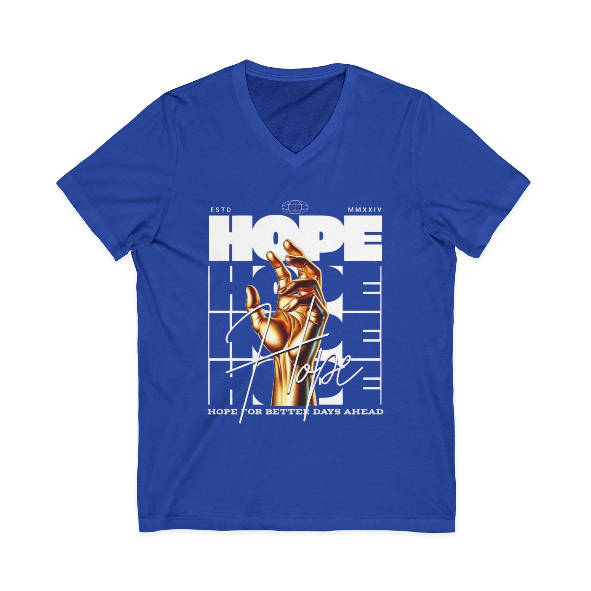 Unisex Jersey Short Sleeve V-Neck Tee