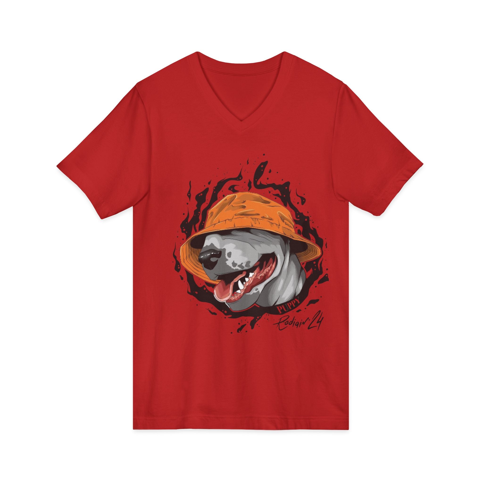 Unisex Jersey Short Sleeve V-Neck Tee