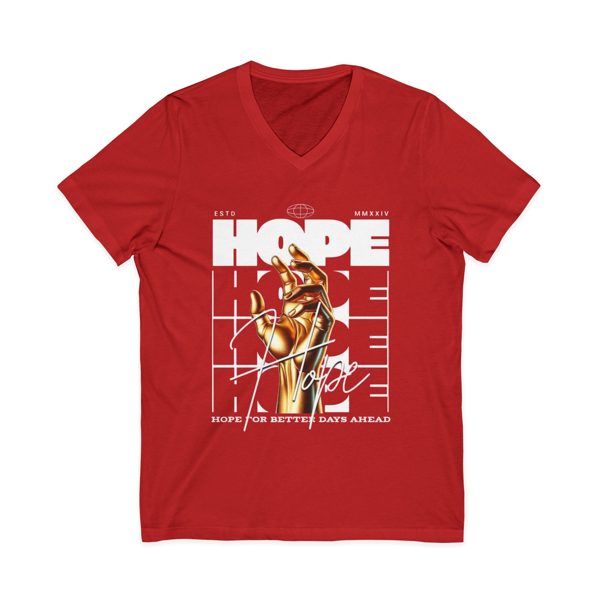 Unisex Jersey Short Sleeve V-Neck Tee