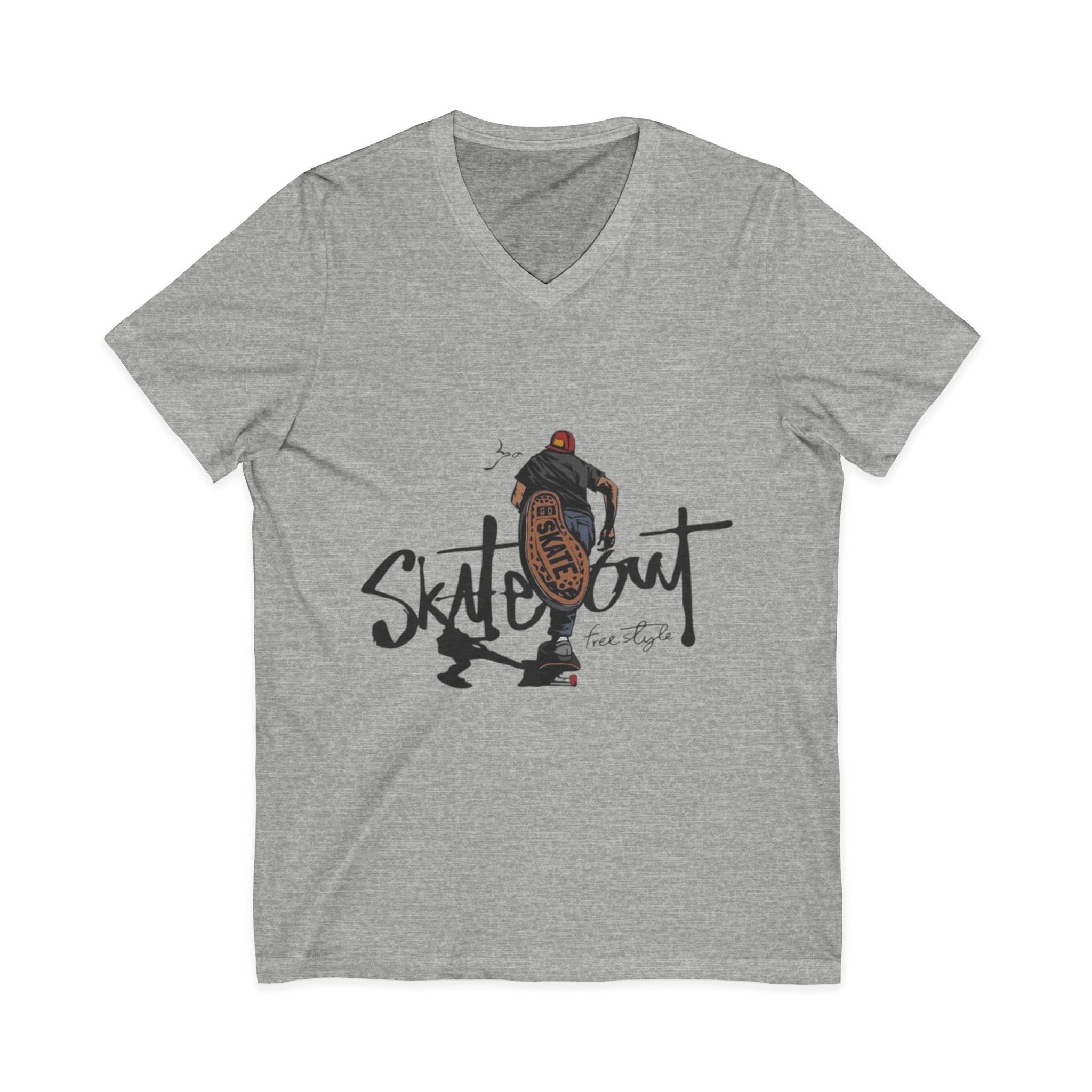 Unisex Jersey Short Sleeve V-Neck Tee