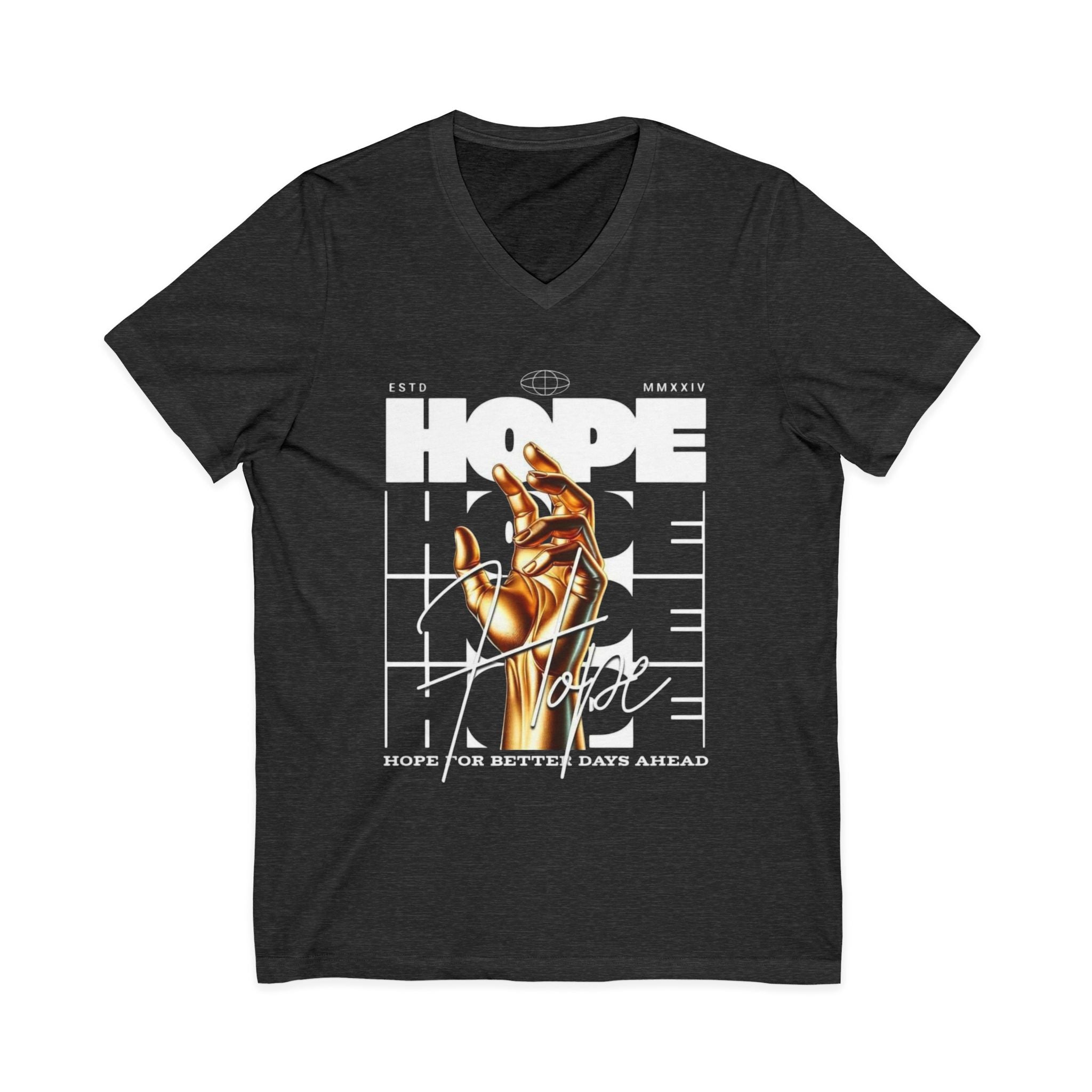 Unisex Jersey Short Sleeve V-Neck Tee