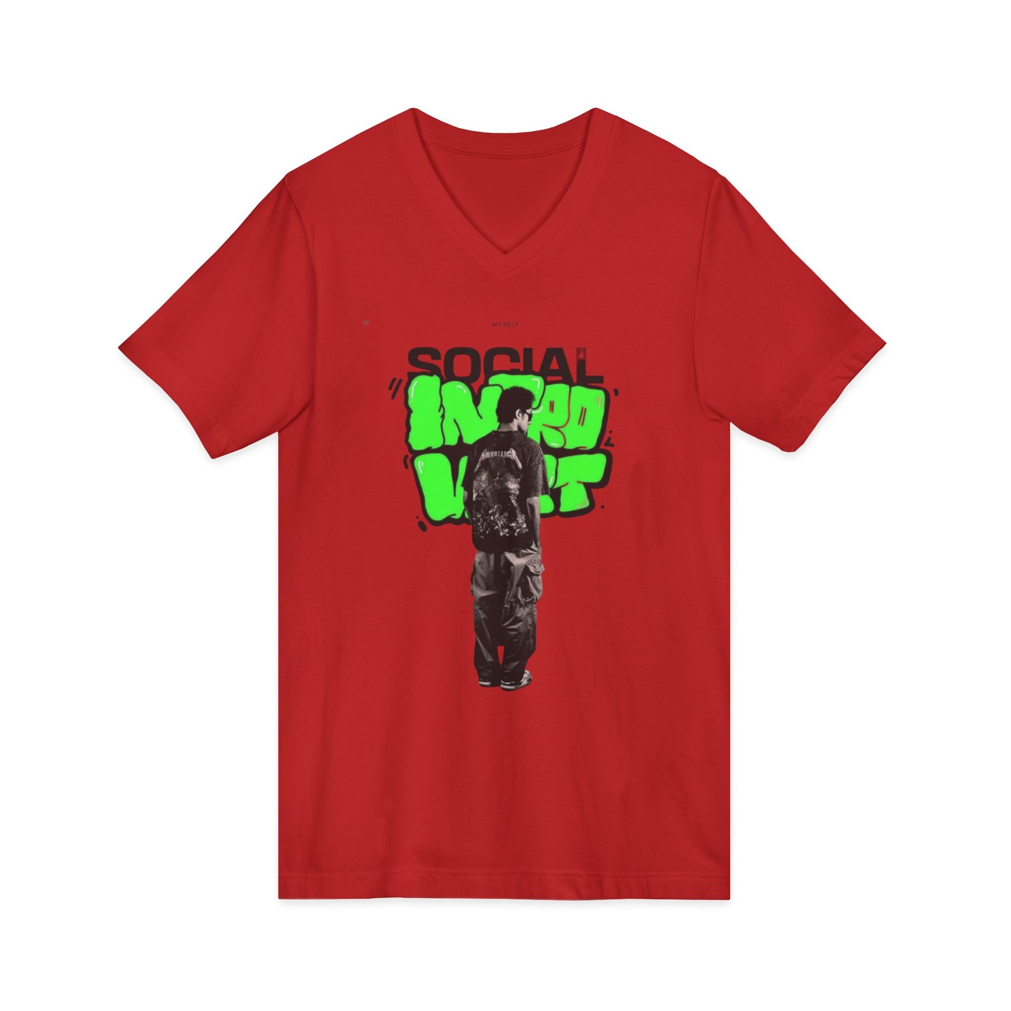 Unisex Jersey Short Sleeve V-Neck Tee