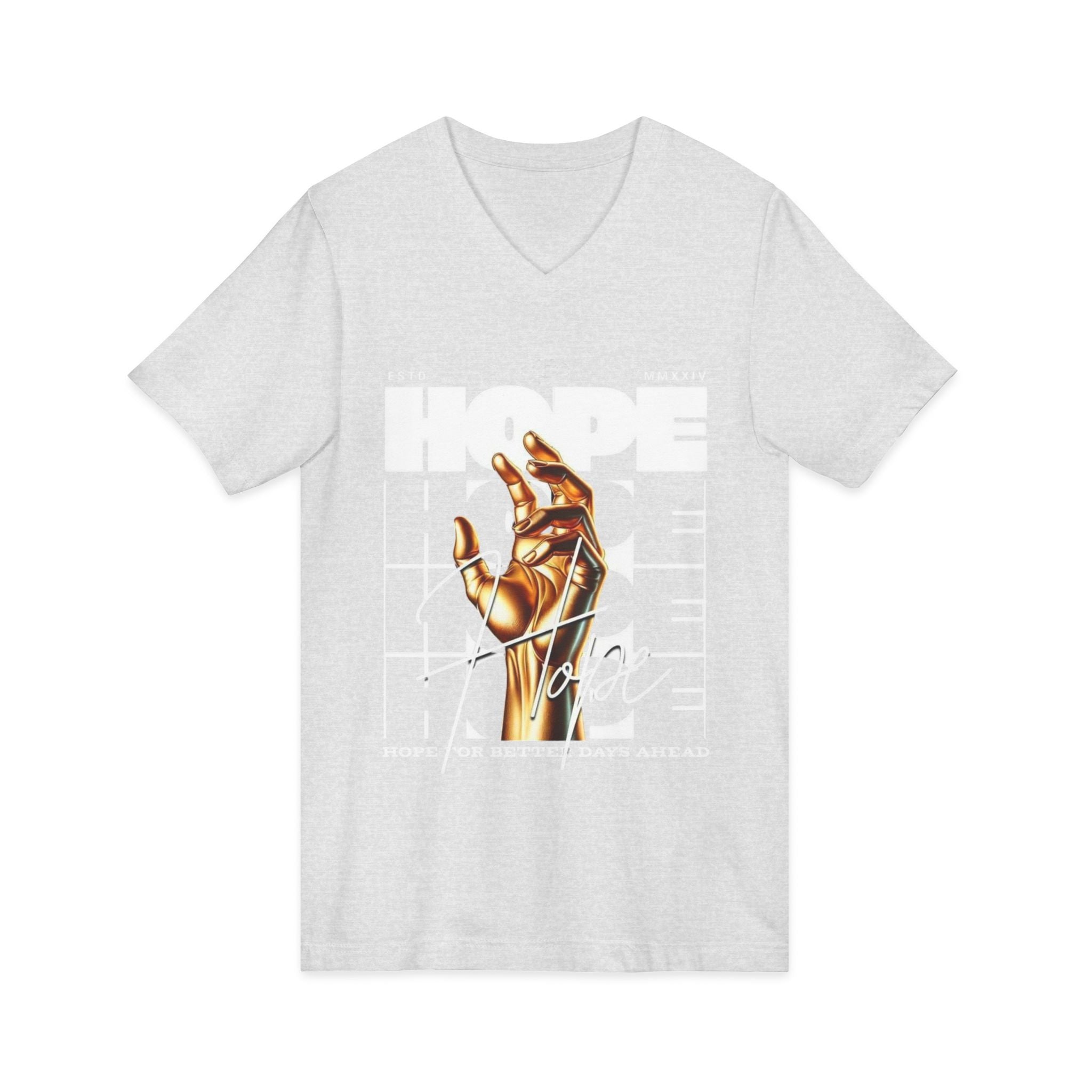 Unisex Jersey Short Sleeve V-Neck Tee