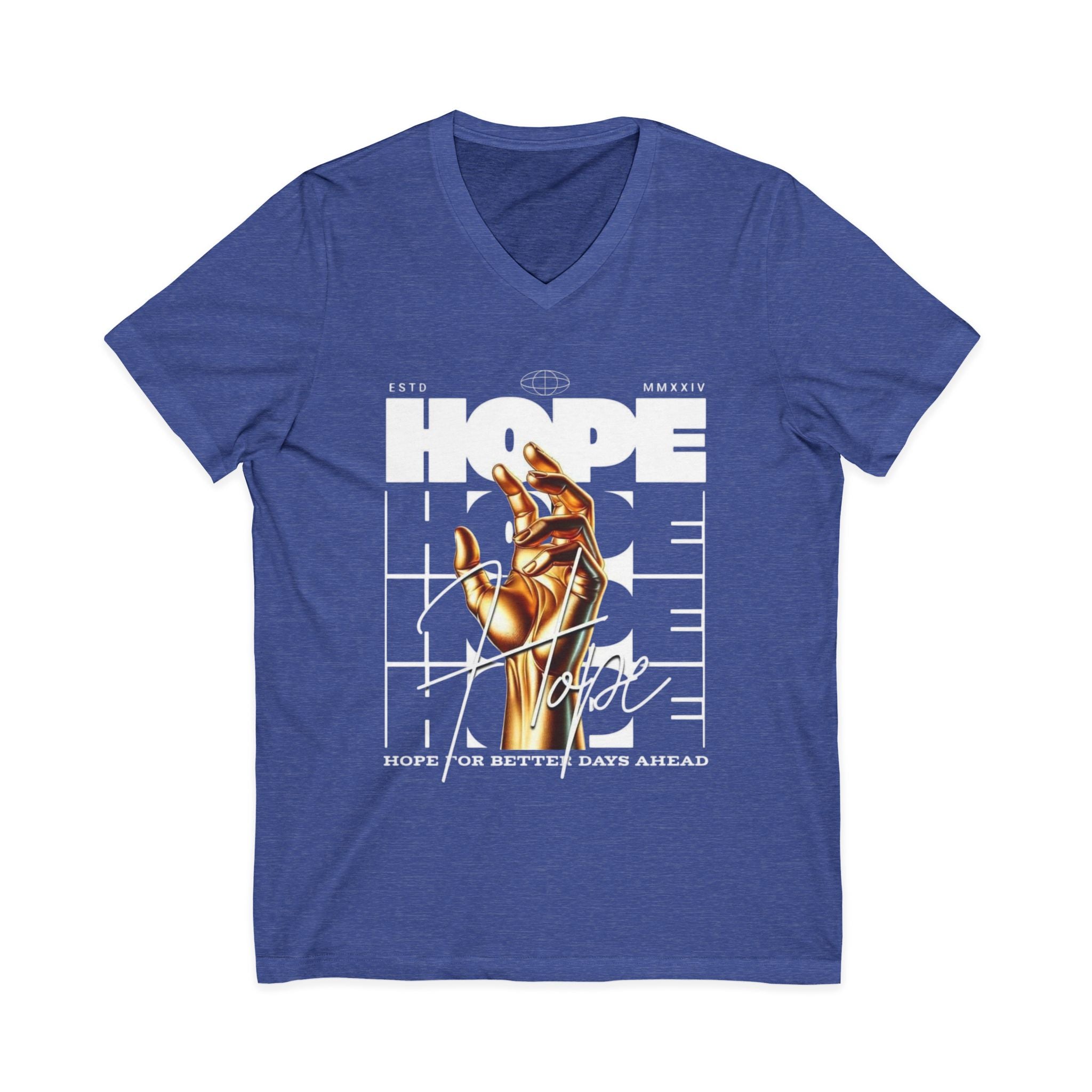 Unisex Jersey Short Sleeve V-Neck Tee