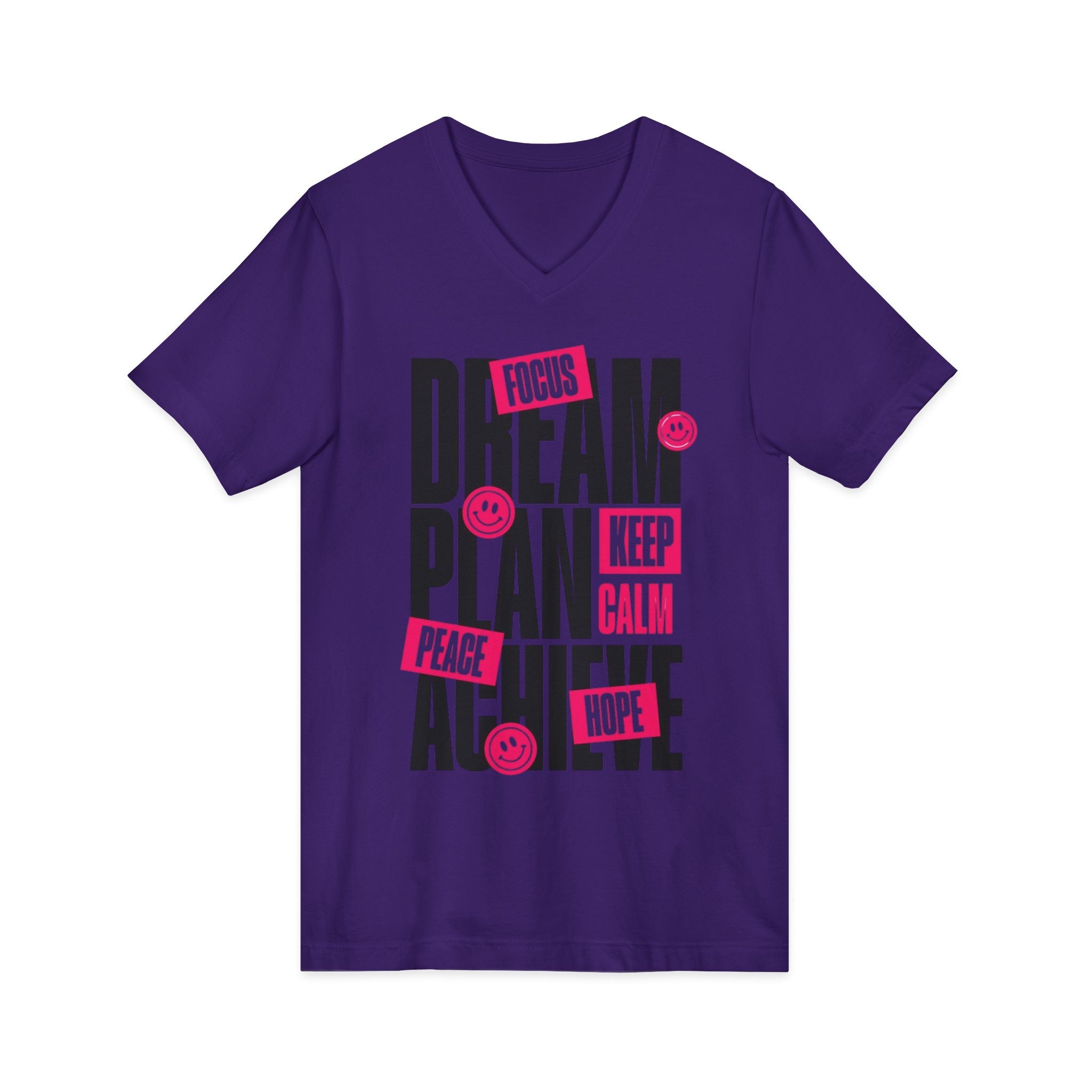 Unisex Jersey Short Sleeve V-Neck Tee