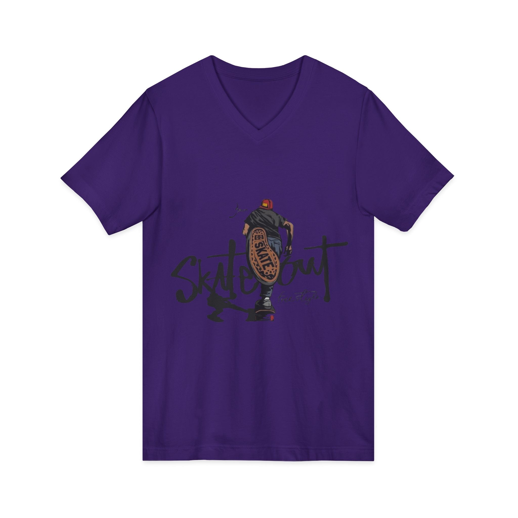 Unisex Jersey Short Sleeve V-Neck Tee