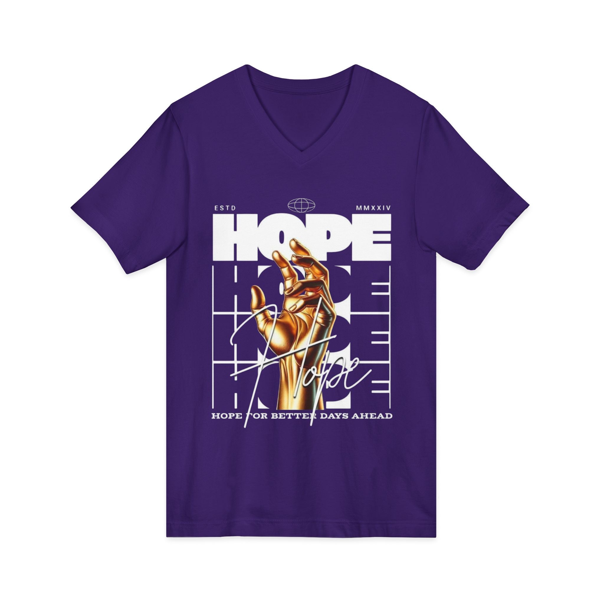 Unisex Jersey Short Sleeve V-Neck Tee