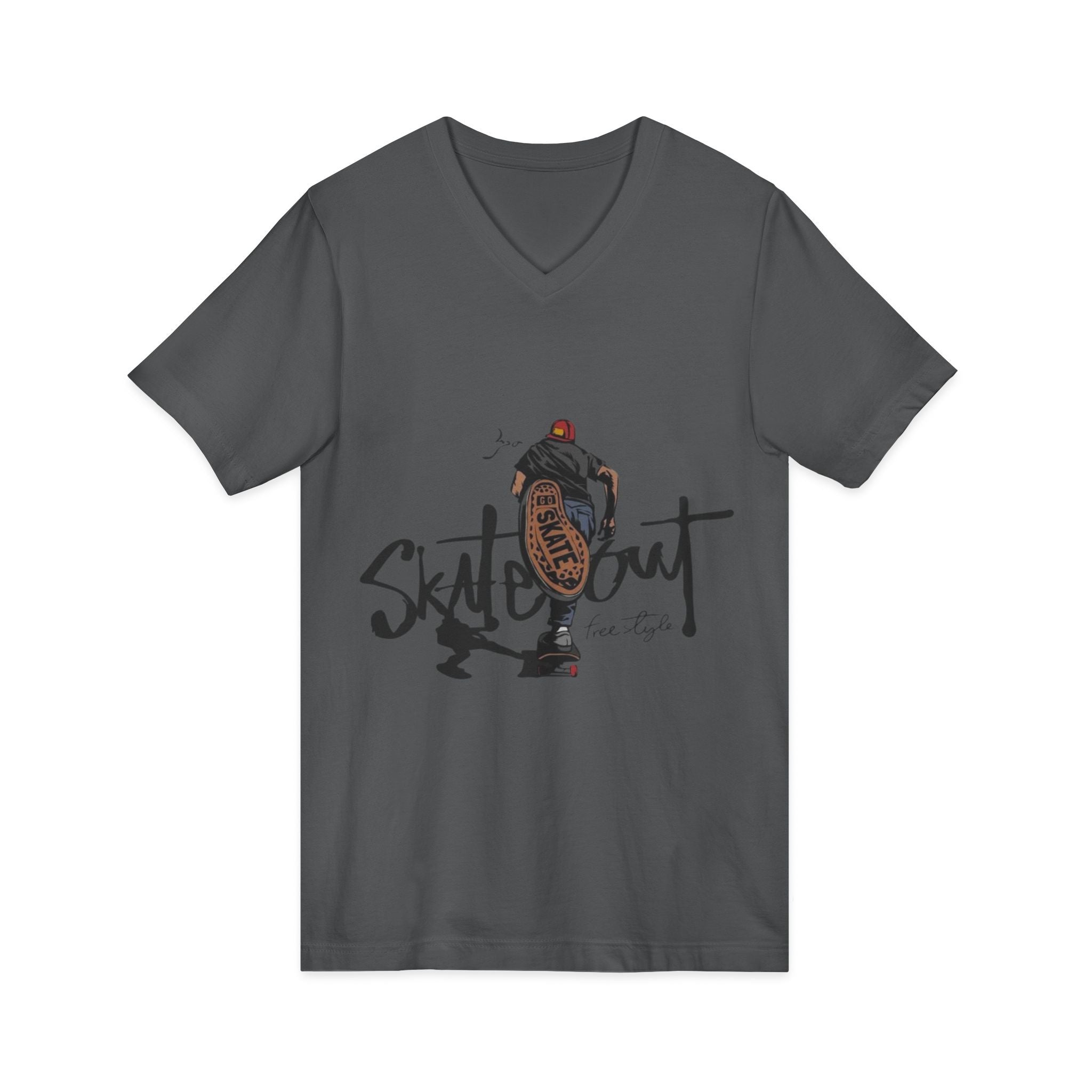 Unisex Jersey Short Sleeve V-Neck Tee