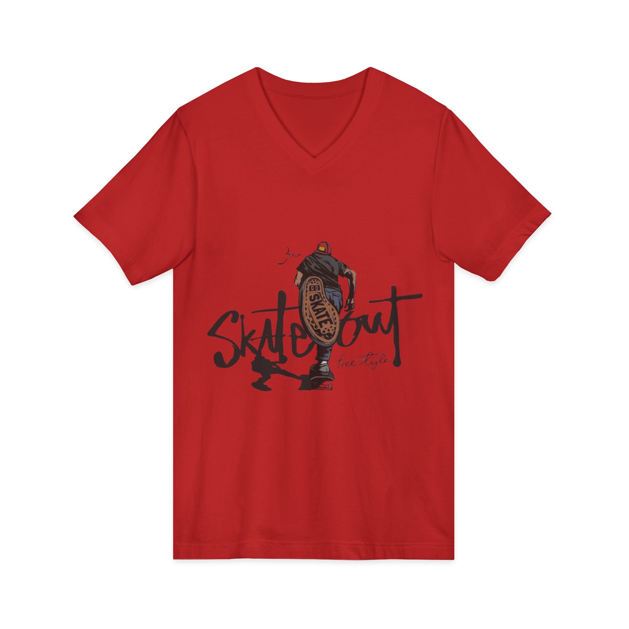 Unisex Jersey Short Sleeve V-Neck Tee