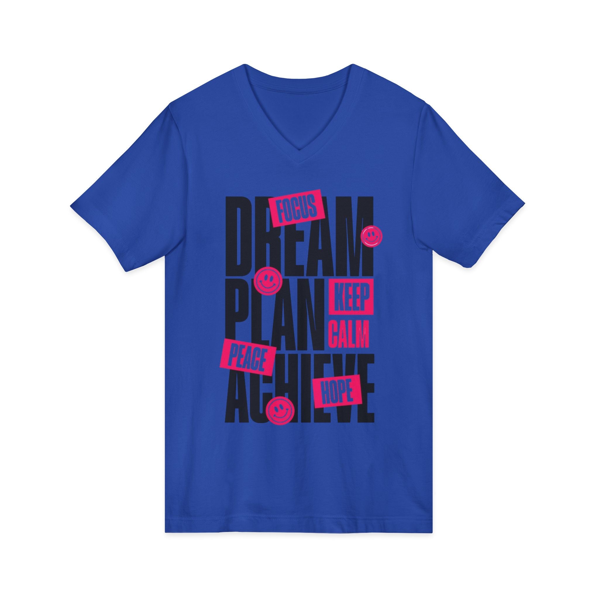 Unisex Jersey Short Sleeve V-Neck Tee