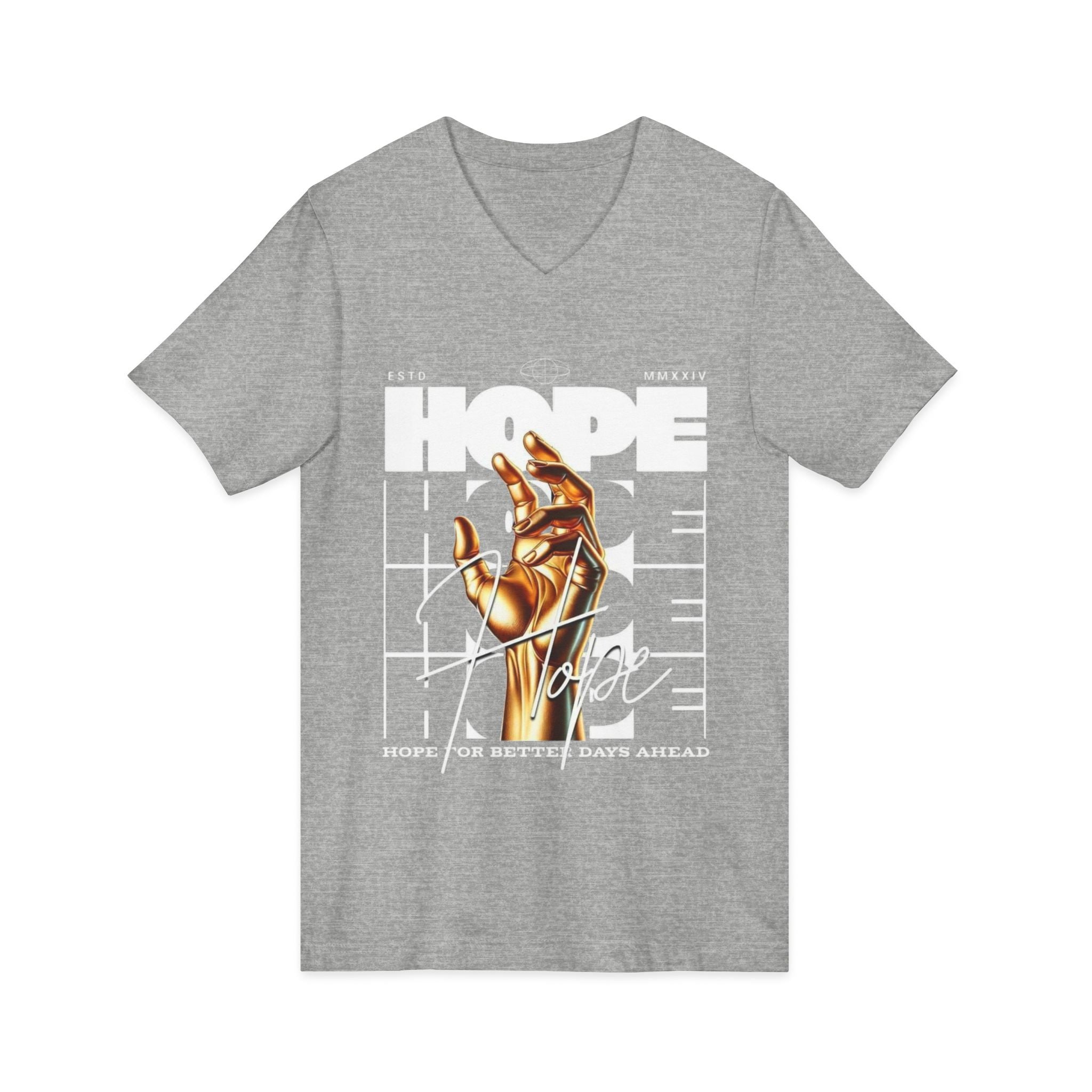 Unisex Jersey Short Sleeve V-Neck Tee