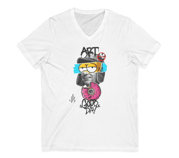 Unisex Jersey Short Sleeve V-Neck Tee