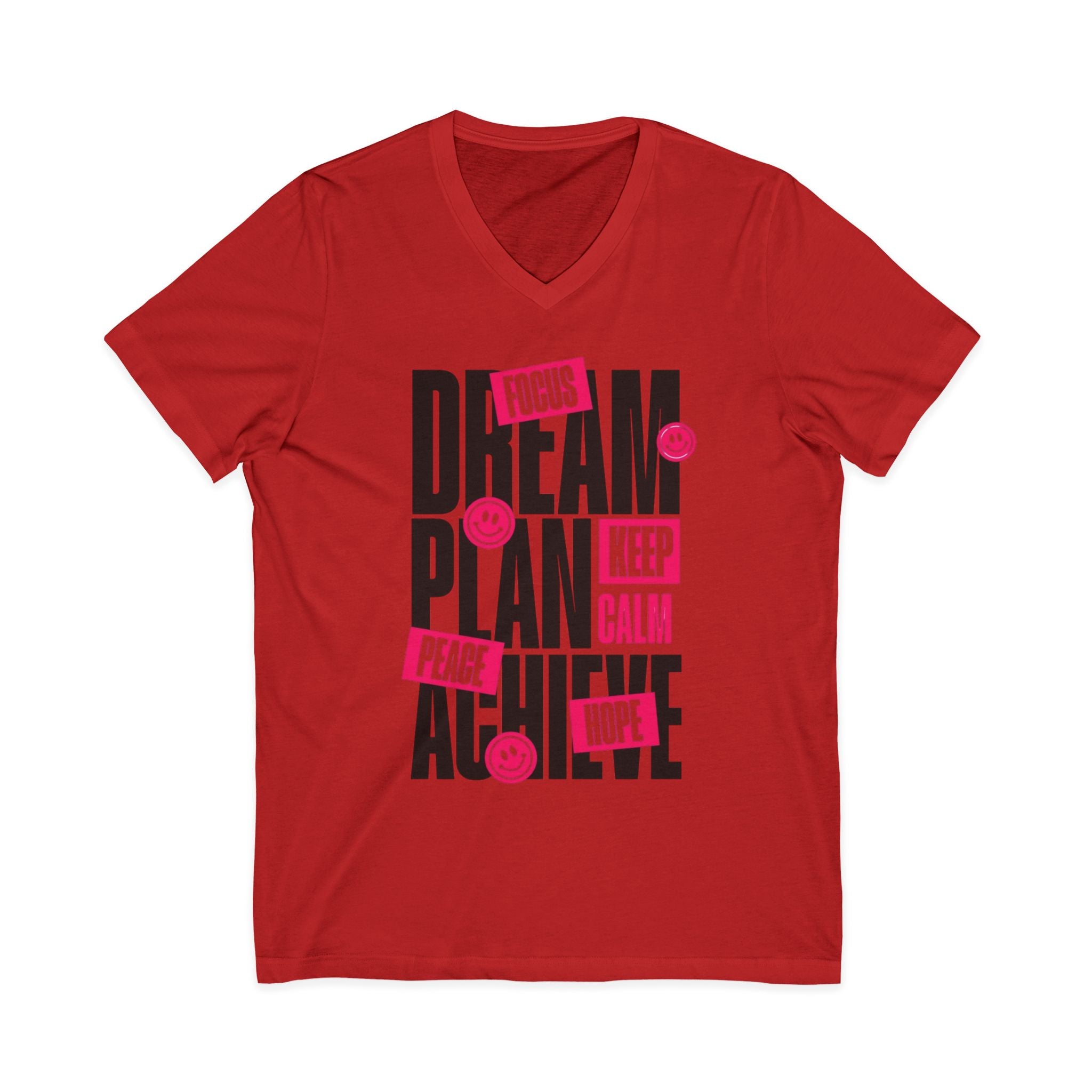 Unisex Jersey Short Sleeve V-Neck Tee