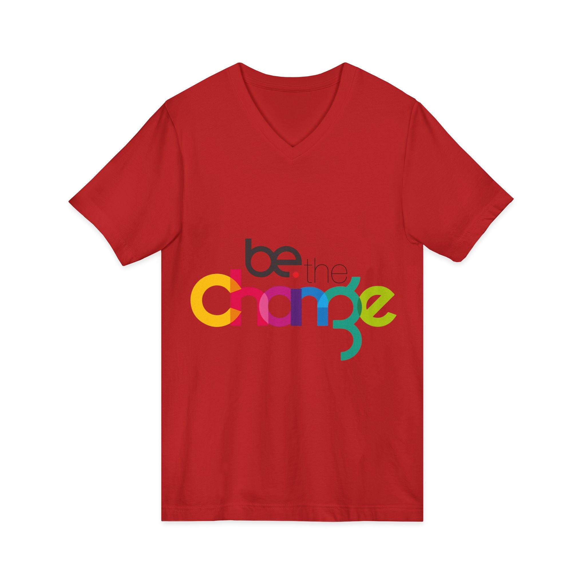 Unisex Jersey Short Sleeve V-Neck Tee