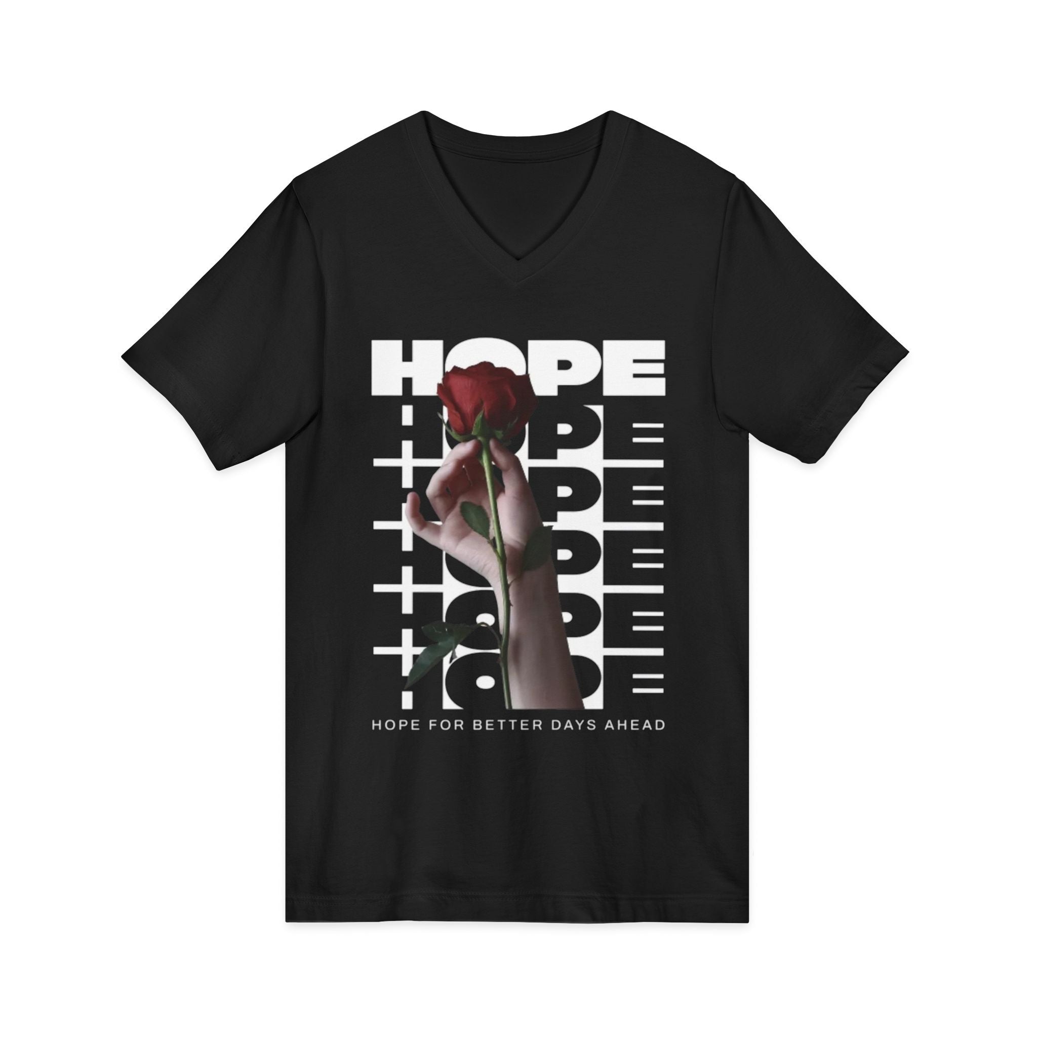 Unisex Jersey Short Sleeve V-Neck Tee