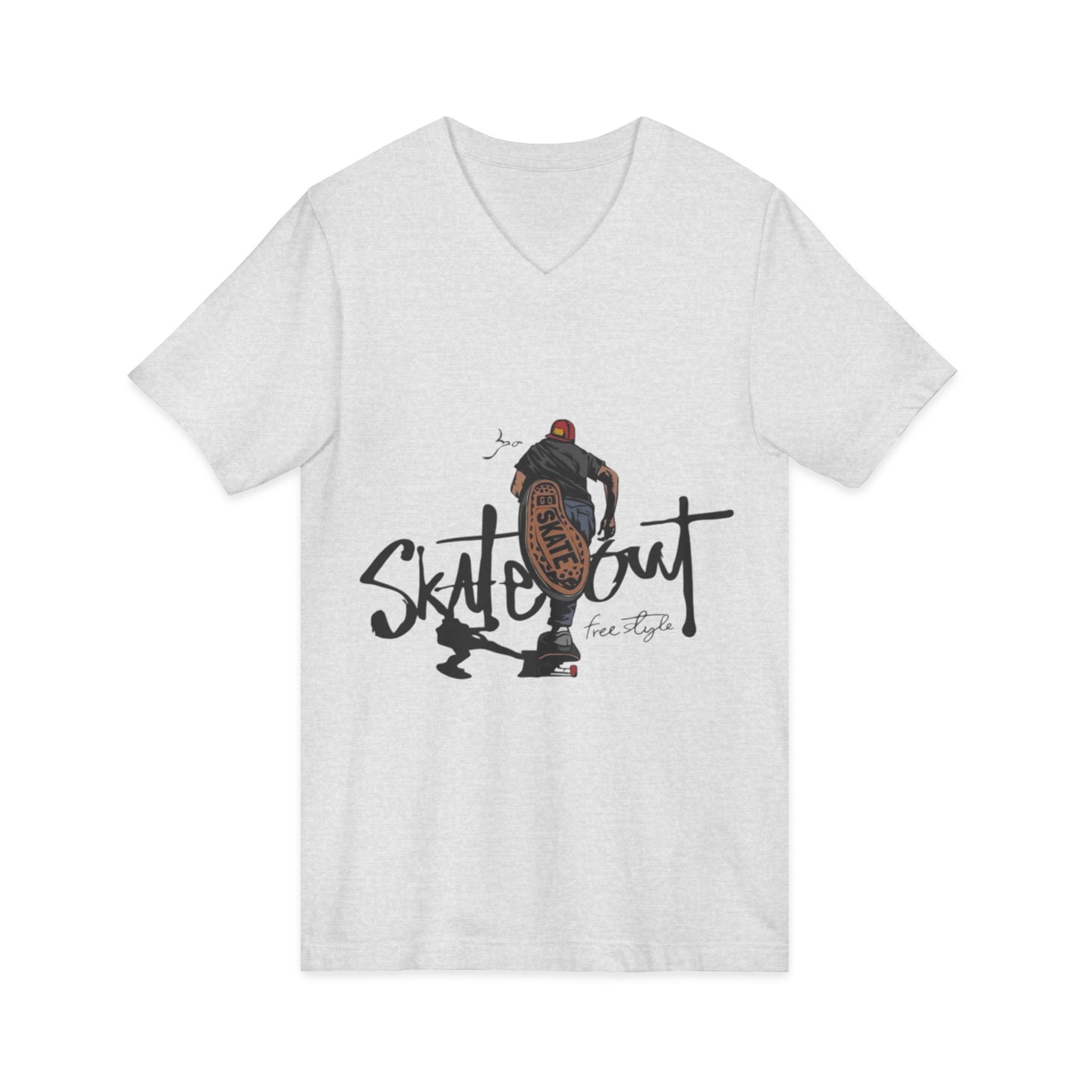 Unisex Jersey Short Sleeve V-Neck Tee