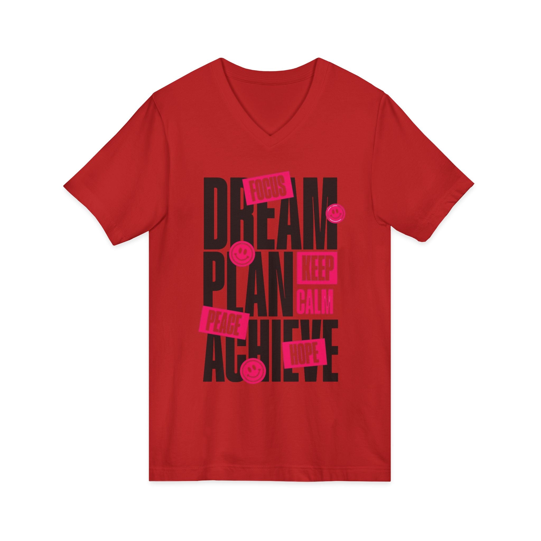 Unisex Jersey Short Sleeve V-Neck Tee