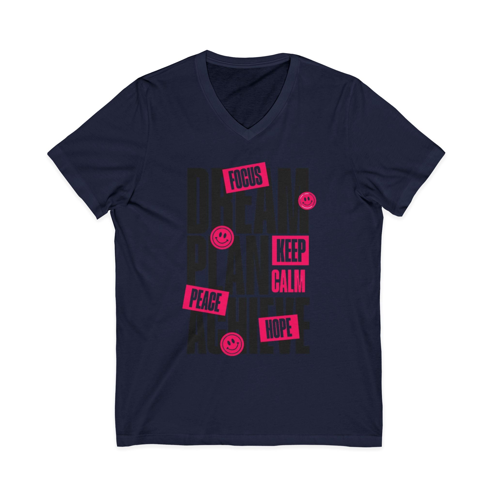 Unisex Jersey Short Sleeve V-Neck Tee