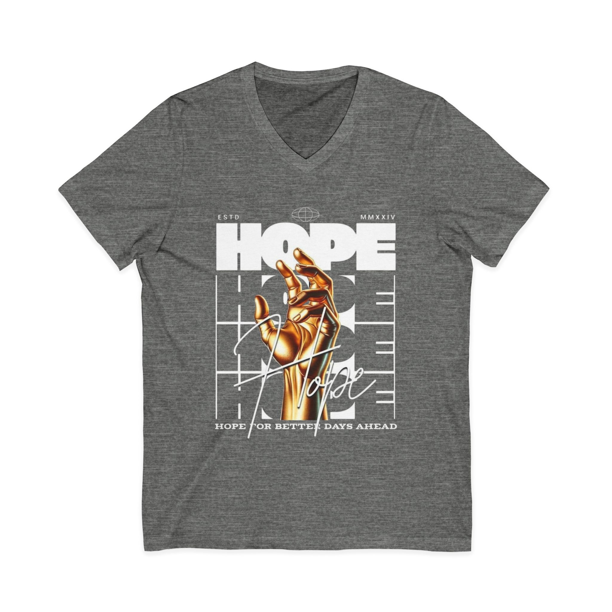 Unisex Jersey Short Sleeve V-Neck Tee