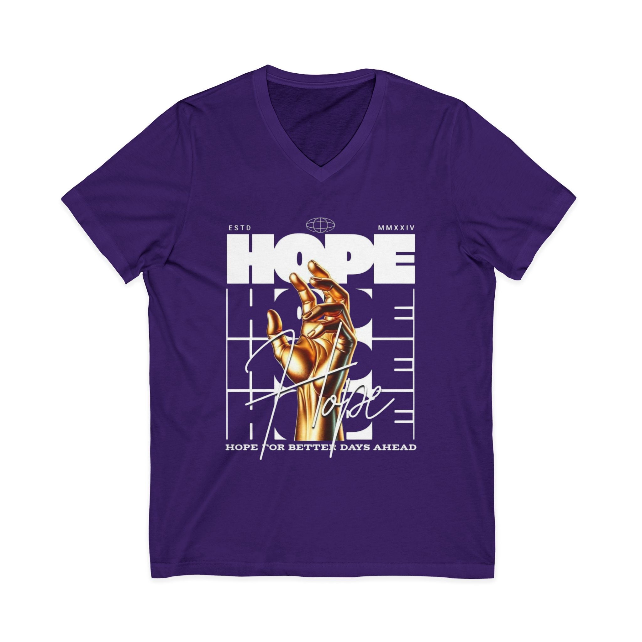 Unisex Jersey Short Sleeve V-Neck Tee