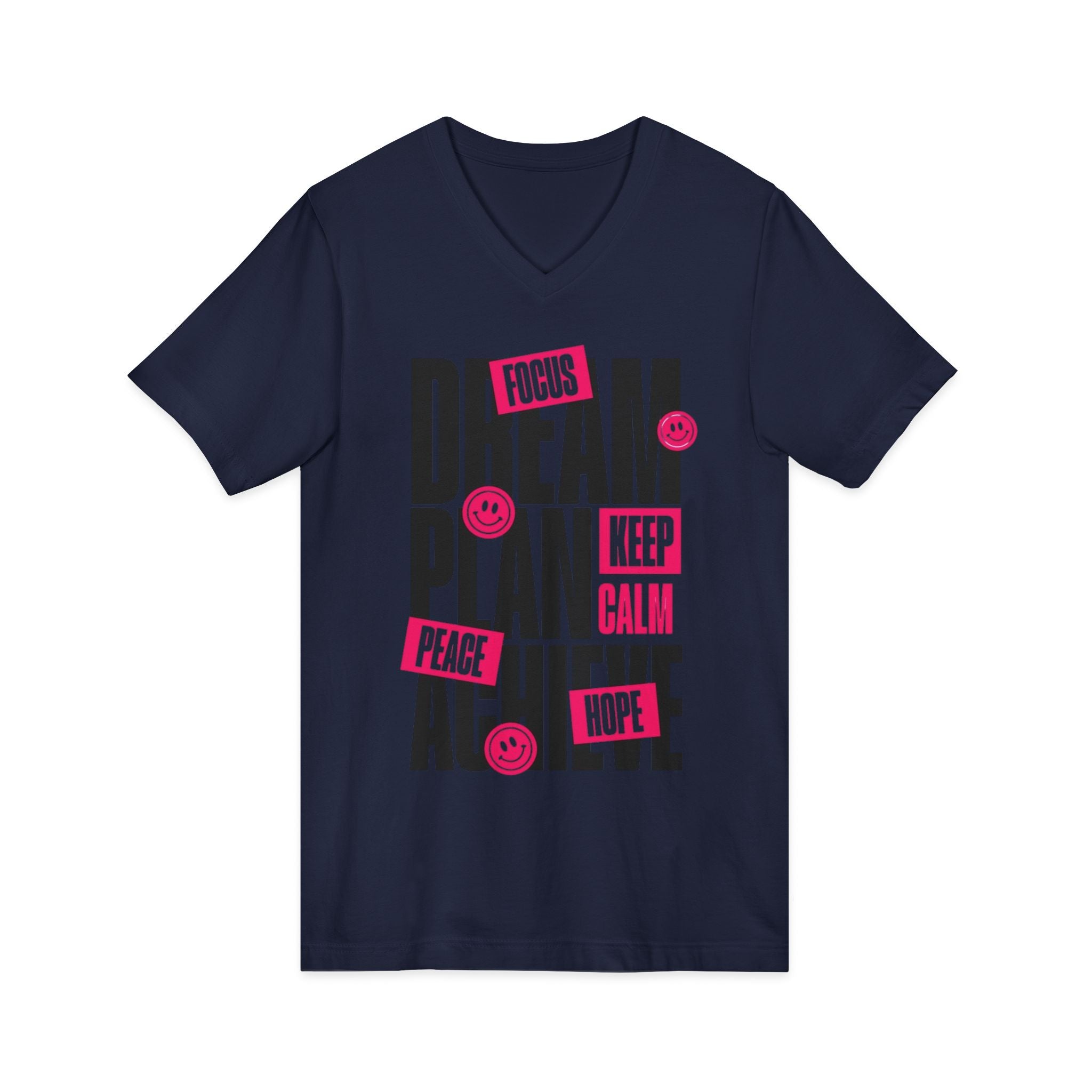 Unisex Jersey Short Sleeve V-Neck Tee