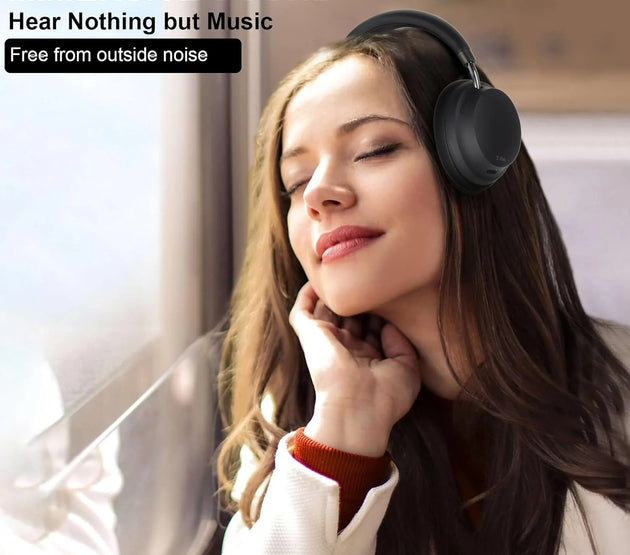 APP T-fun NC45 Bluetooth Active Noise Cancelling Headphones, Comfortable Wireless Over Ear Headphones with Mic, Hi-Res Audio,