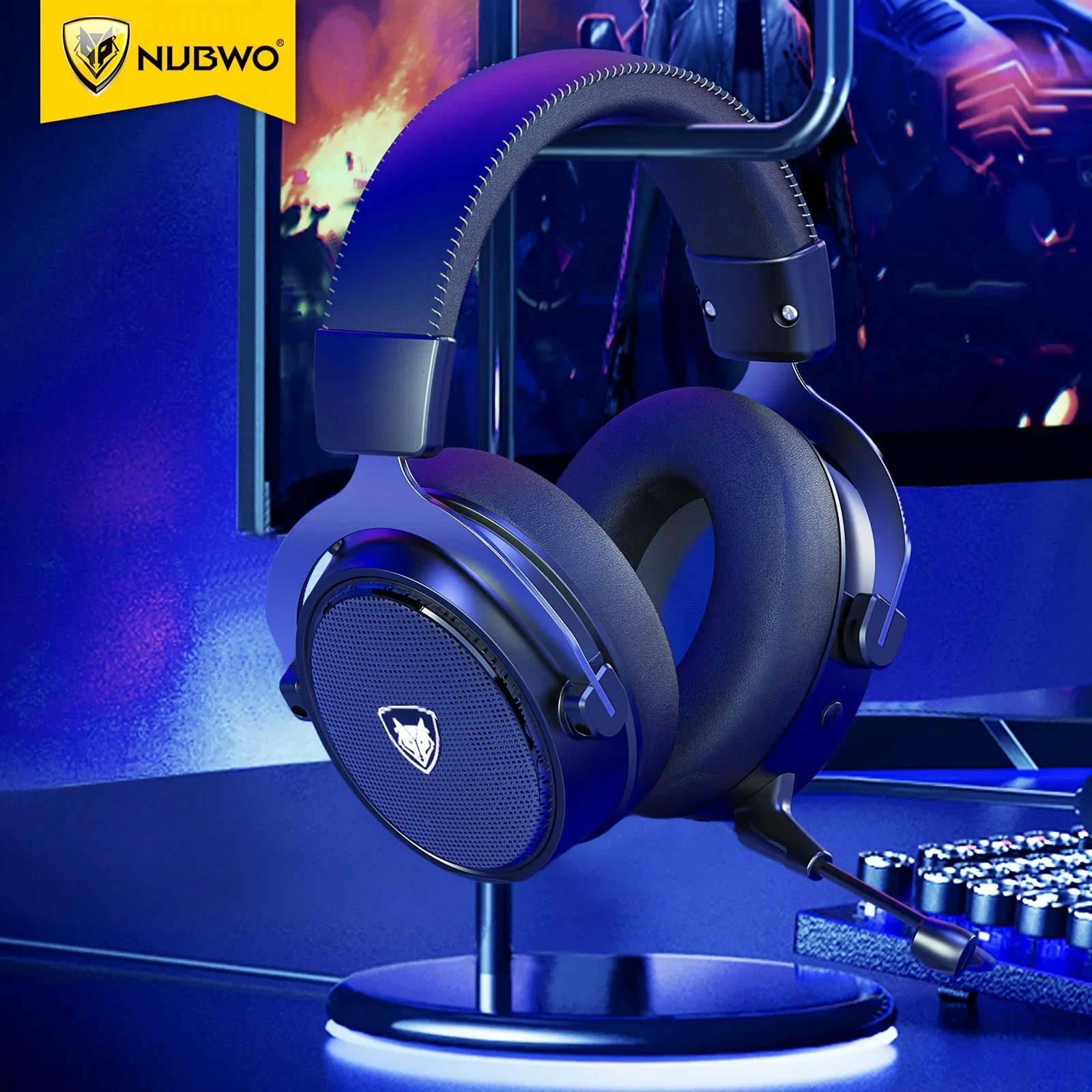 NUBWO G07 Wireless Headsets Gamer 2.4GHz Ultra-Low Latency HIFI Stereo Gaming Headphones MIC Noise Cancelling for PC, PS4, PS5