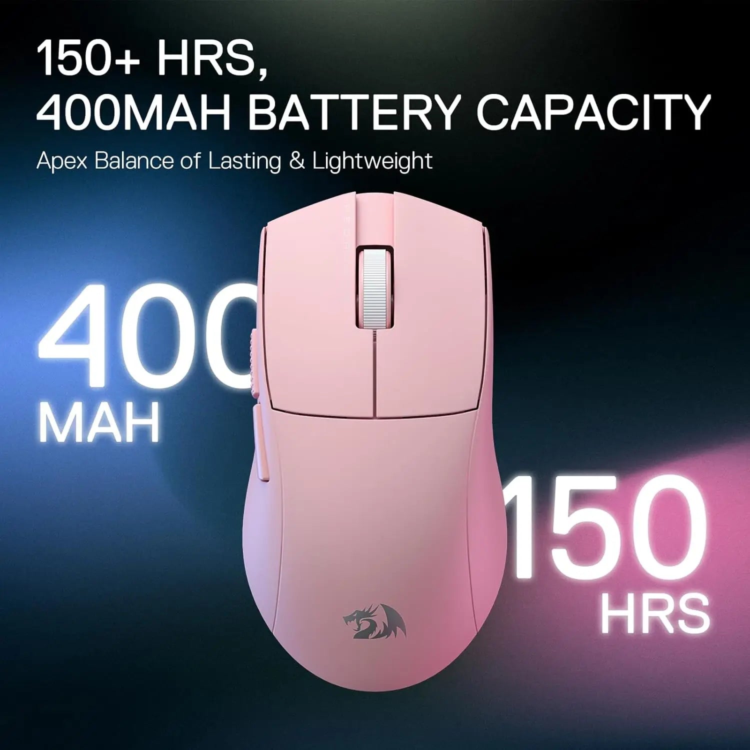 Redragon M916 PRO 3-Mode Wireless Gaming Mouse, 49G Ultra-Light 26K DPI Gamer Mouse