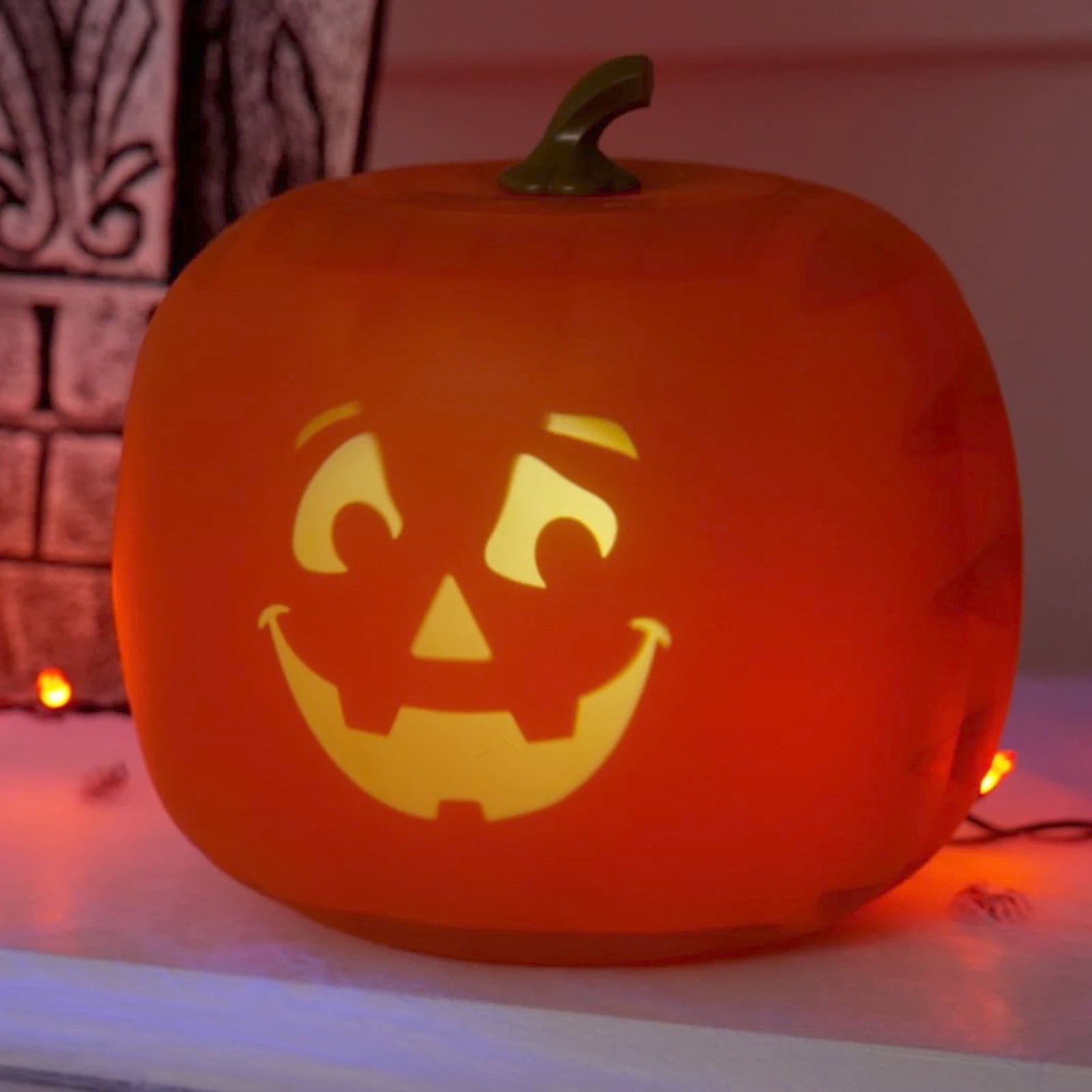 Halloween Pumpkin with Built in Video Projector Talking Singing LED Pumpkin Lamp Halloween Decoration Ornaments Party Supplies