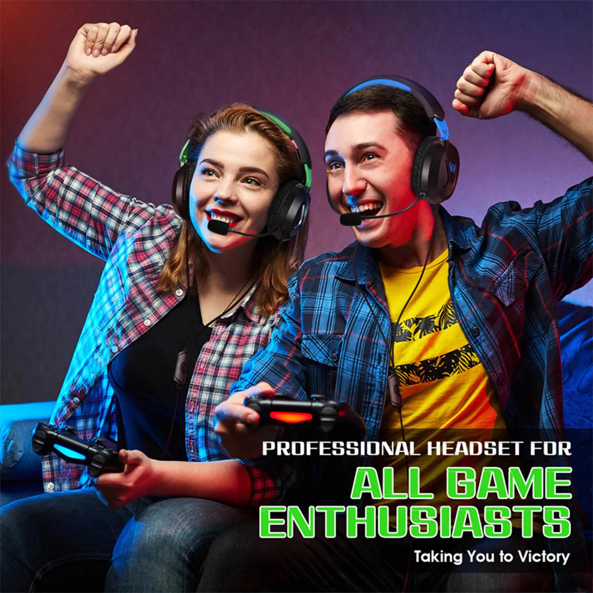 G3100 3.5mm Wired Gaming Headset Over Ear Game Headphones with Omni-directional Microphone for PS5 PS4 Laptop Tablet