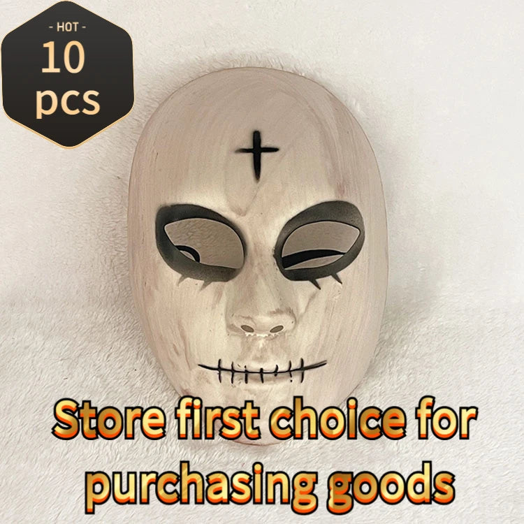 Wholesale Pack Horror Theme Mask - Scary Grin Halloween Party Props, Multi-Piece Adjustable Design, Unisex Costume Accessories