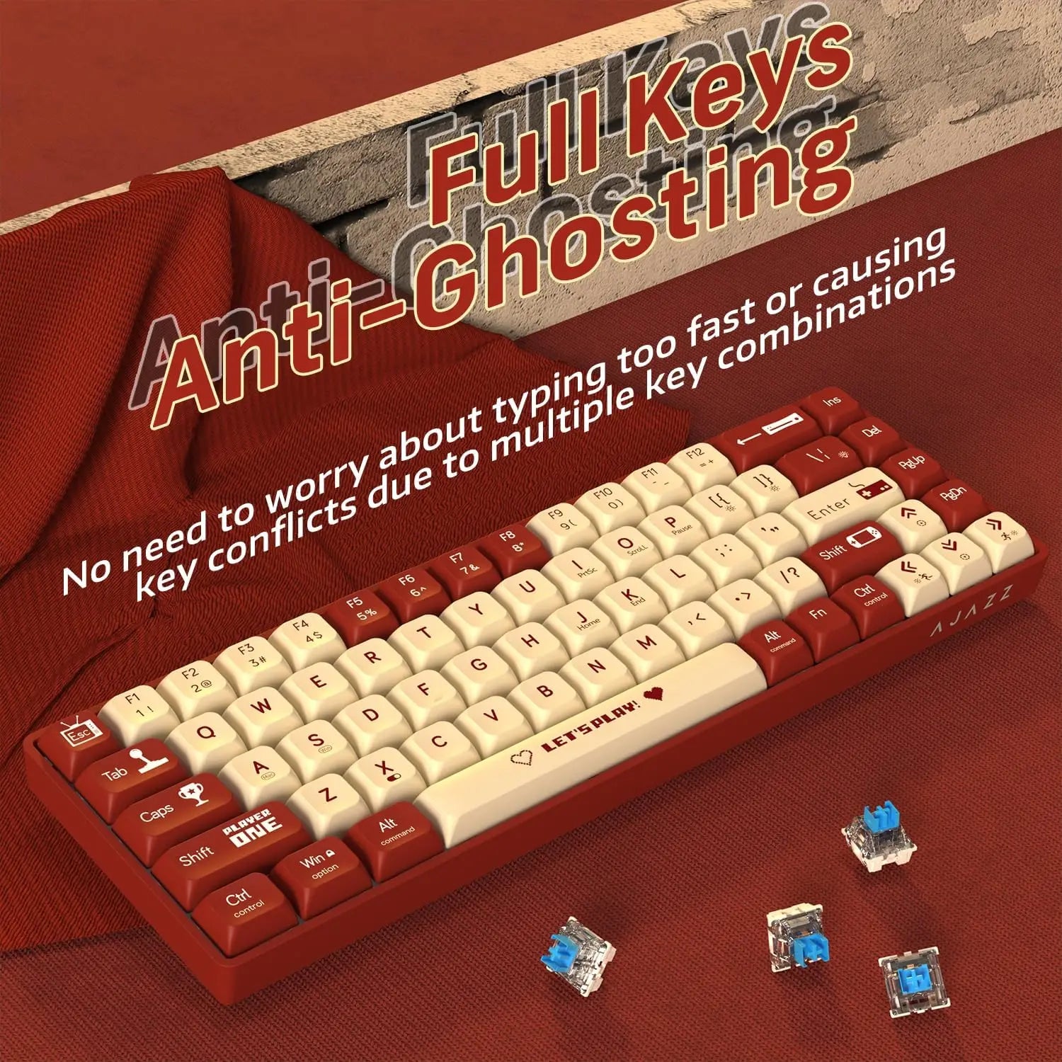 MAMBASNAKE x ATTACK SHARK AK680 65% Wired Mechanical Gaming Keyboard,Hot-Swappable,RGB Rainbow Backlit