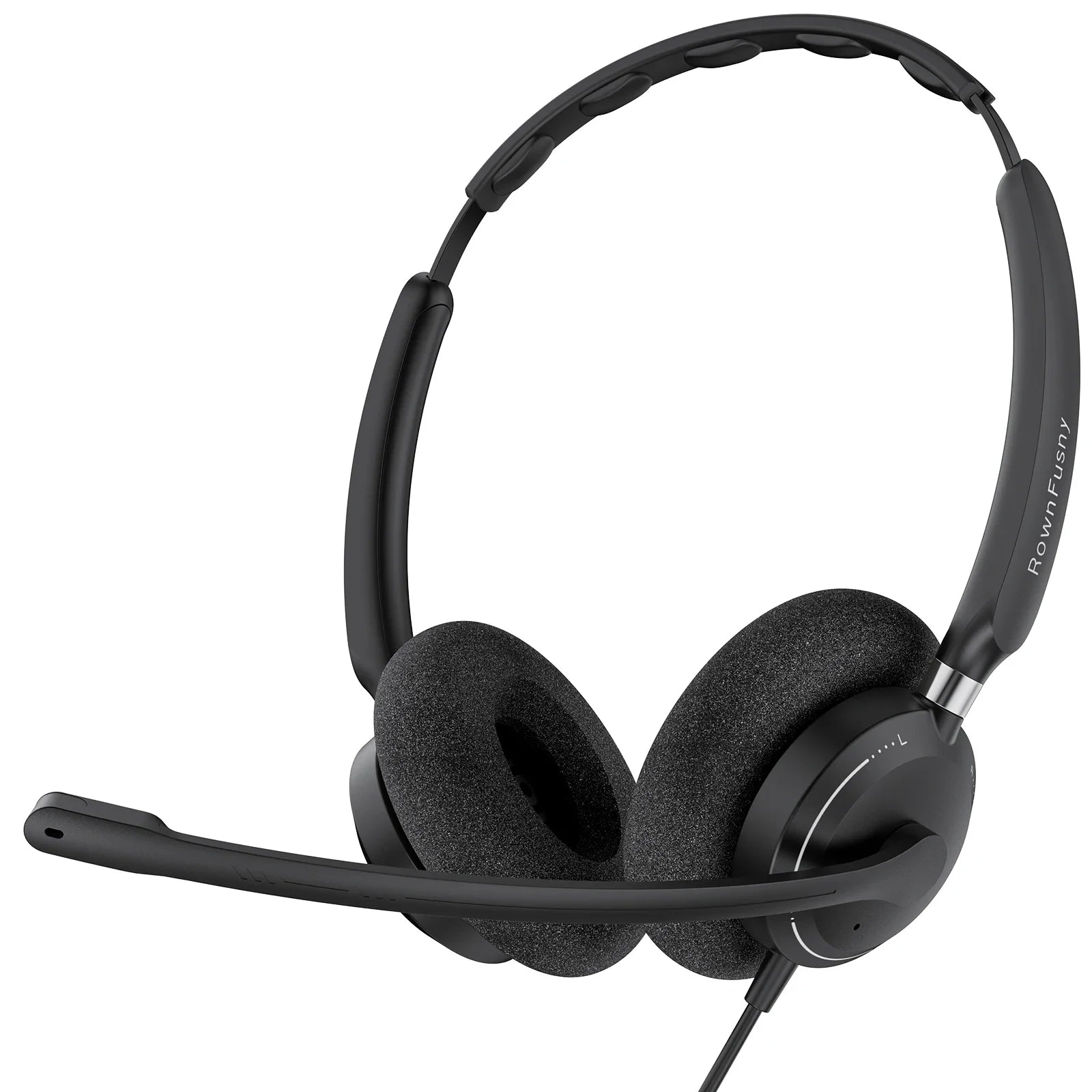 Headset with Call Answer Button Computer Headsets with Microphone for PC, USB Wired Headphone with Noise Reduction Microphone