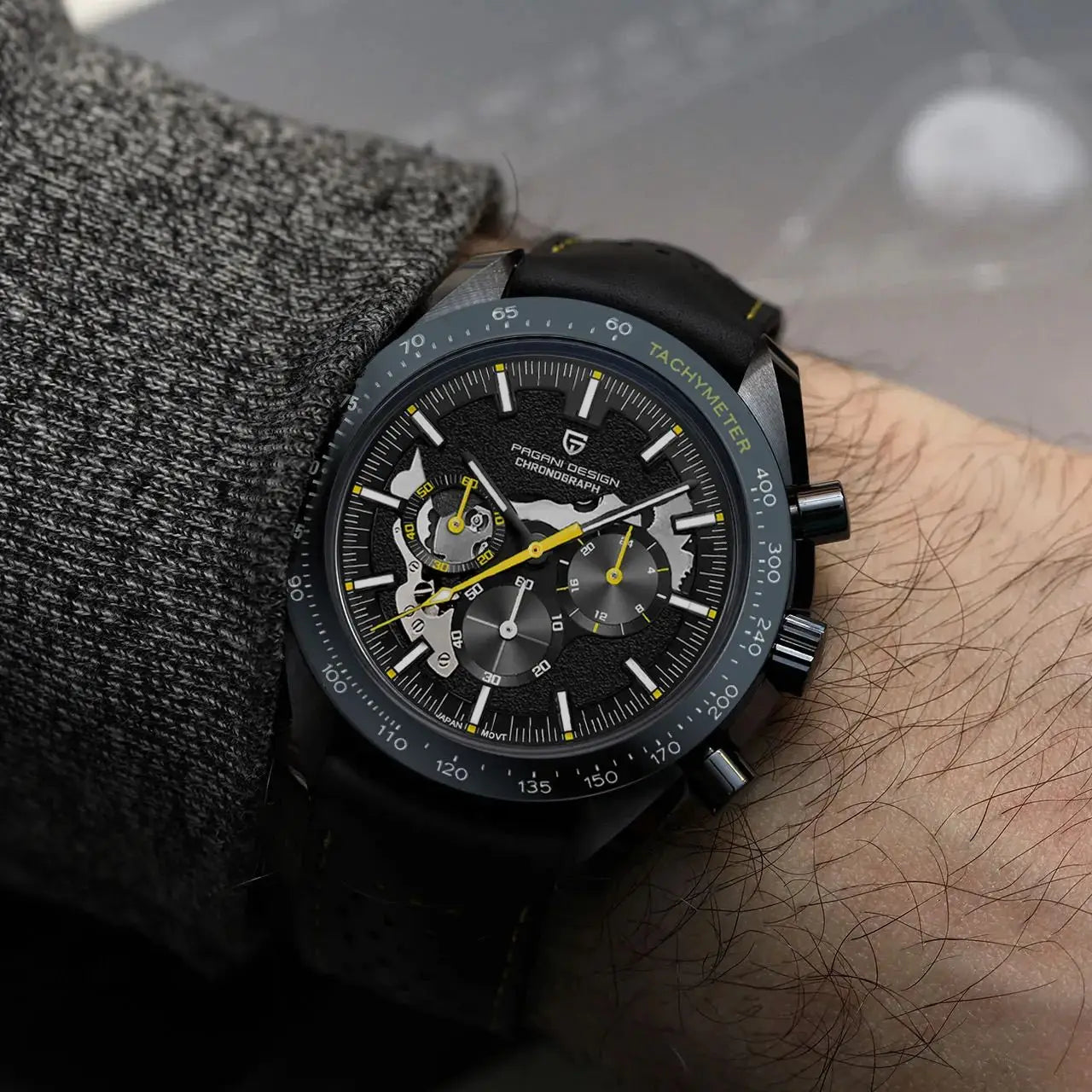 2025 New PAGANI DESIGN V2 Dark Moon Men's Watches Top Luxury Quartz Watch For Men Chronograph AR Sapphire Mirror Waterproof Gift