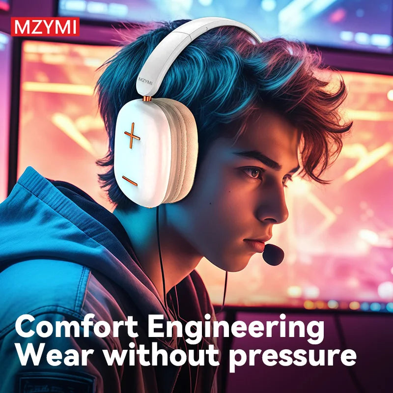MZYMI Bluetooth Headphone B300 Over Ear Headset Foldable Wireless/Wired Sport Gaming 3D HiFi Headset For Android iOS