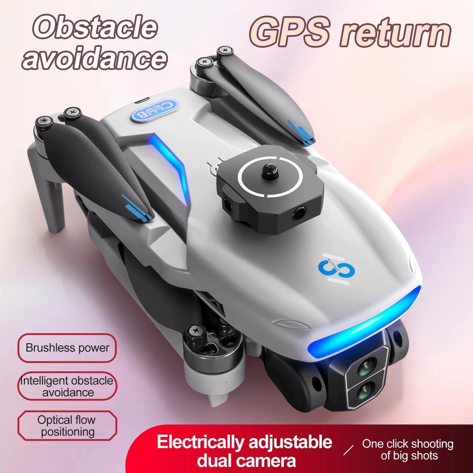 New S181 GPS Return Drone 5G Professional 8K HD Aerial Photography Dual-Camera Omnidirectional Obstacle Avoidance Dron RC Toy