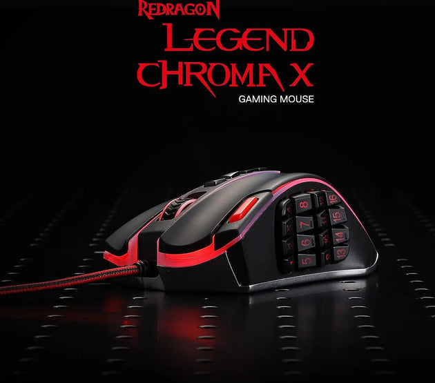 Redragon M990 MMO Gaming Mouse, 32000 DPI High Precision Wired RGB Gamer Mouse w/23 Programmable Buttons, 16 Side Macro Keys