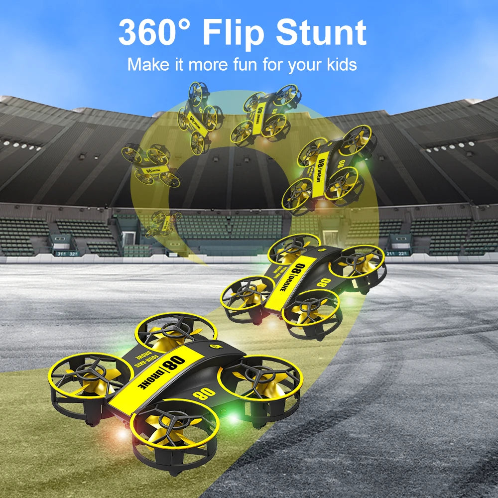 Mini Drone for Kids and Beginners,RC Quadcopter Indoor Helicopter, Mini Aircraft with Light\3D Flip\3 Batteries,Great Gifts