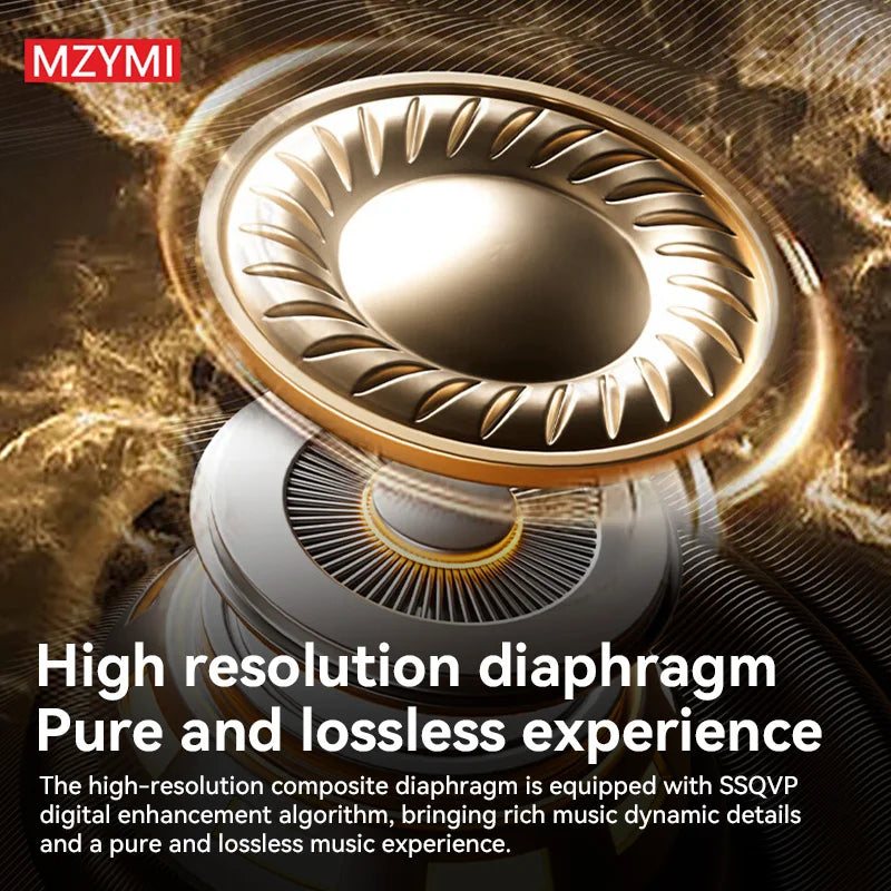 MZYMI S07 ANC Wireless Headset TWS Active Noise Cancelling In Ear Headphone Bluetooth ENC Music Earphone Support APP Control