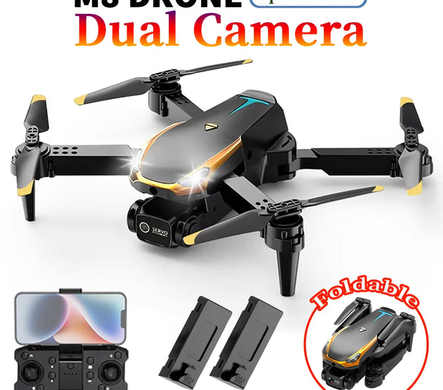 M8 Dual Camera Drone Toys Drone with 2 Batterys, Intelligent Obstacle Avoidance, Optical Flow, HD Camera, 360-degree rolling