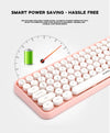 AJAZZ 308i Wireless Keyboard Bluetooth Silent Mouse for Laptop, Mobile Phone, iPad, Tablet Computer, Cute for Office Use