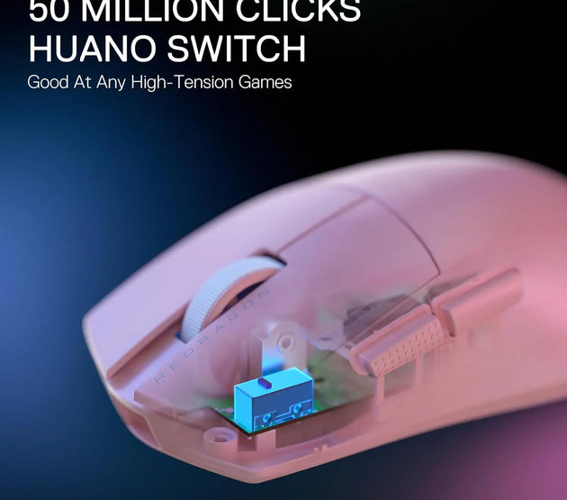 Redragon M916 PRO 3-Mode Wireless Gaming Mouse, 49G Ultra-Light 26K DPI Gamer Mouse