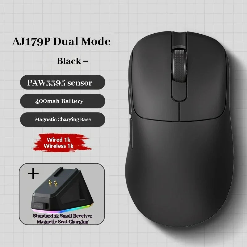 AJ179 Apex Wireless Mouse AJAZZ 58g Lightweight Long battery life New Release Multi-mode Bluetooth 2.4g PC MAC Gaming Office