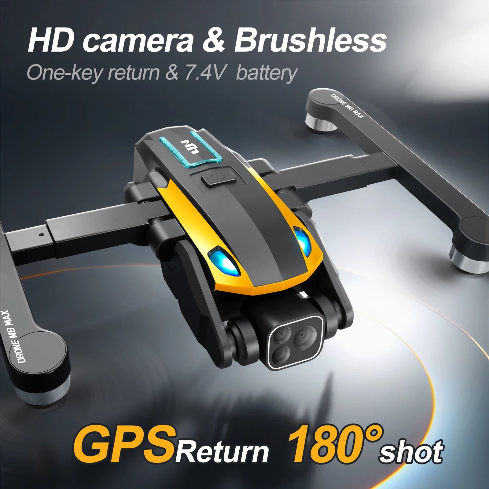 2024 M8Pro RC Drone 4K Professinal With 1080P Wide Angle HD Camera Foldable Helicopter WIFI FPV Height Hold Gift Toy
