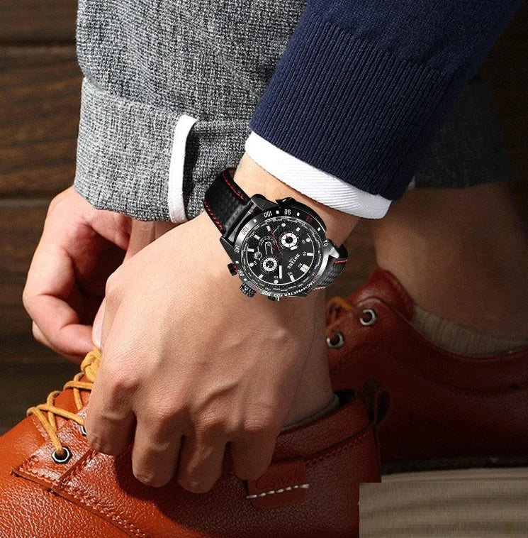 BOYZHE men's watches: Fully automatic mechanical watches, multi-functional men's watches, transparent case back men's mechanical