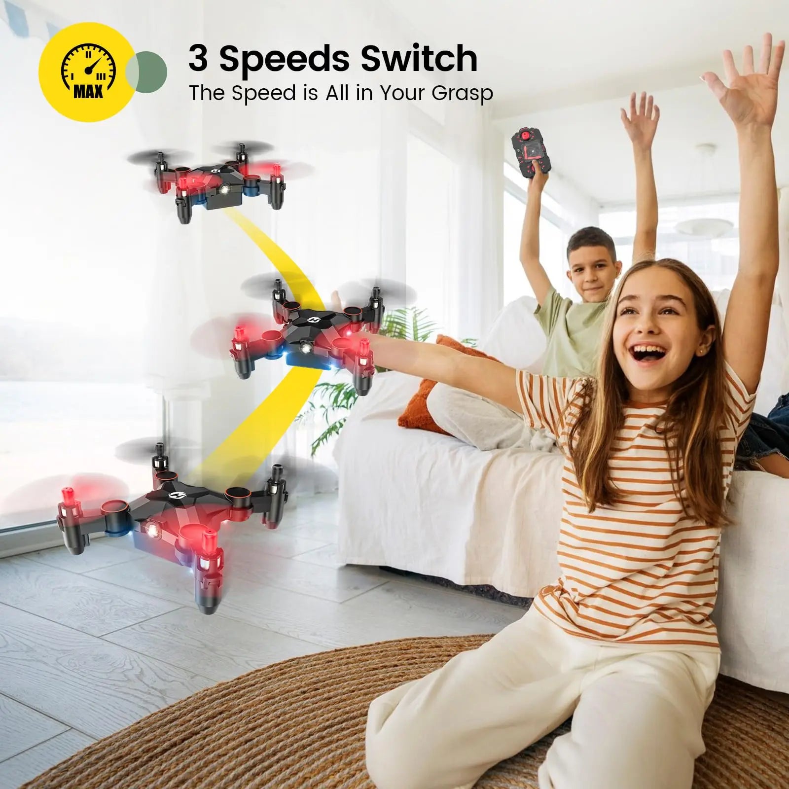 Holy Stone HS190 Mini Nano Drone, Foldable, Portable, Altitude Hold, 3D Flips, Headless Mode, Easy for Beginners