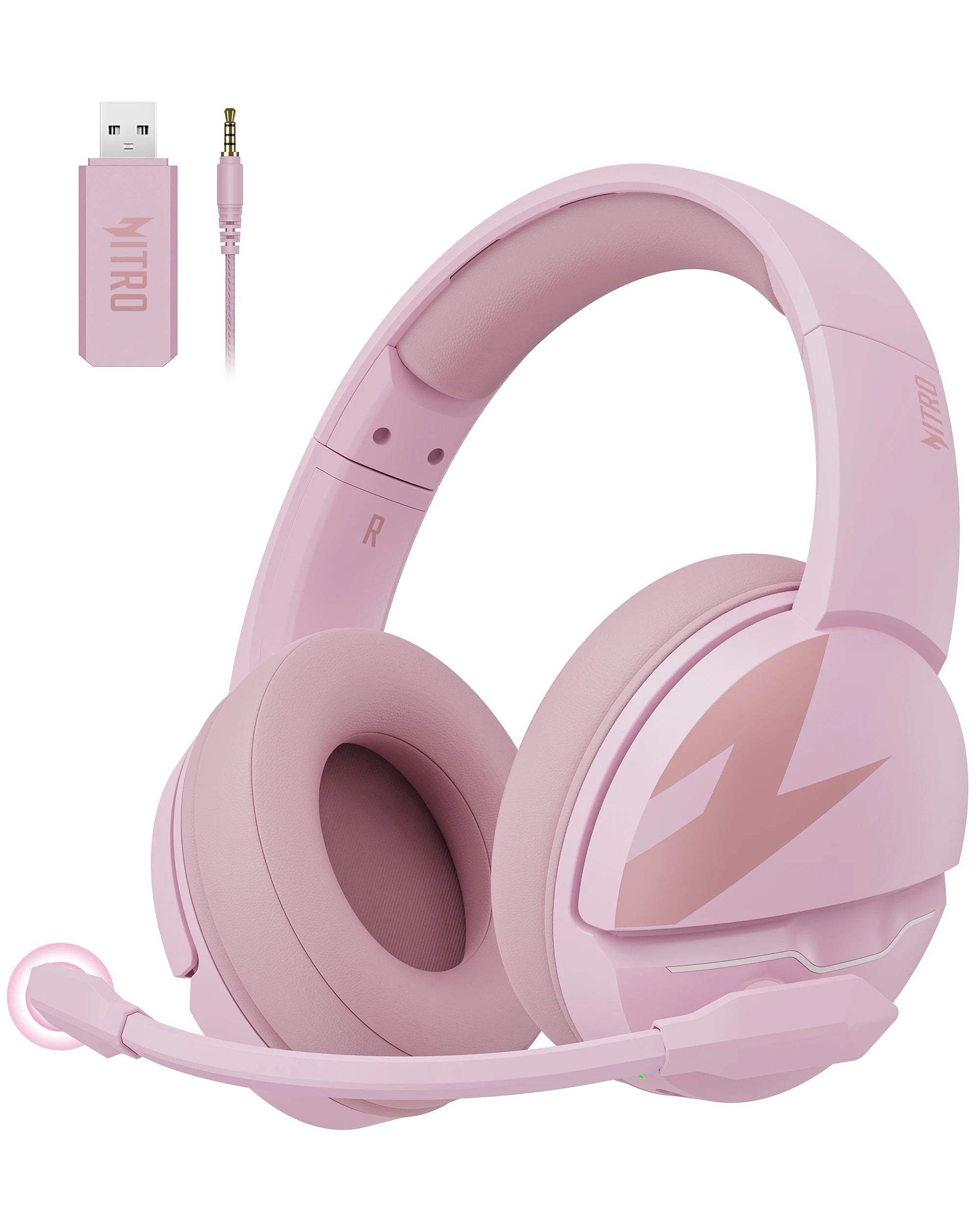 acer K2 2.4GHz Headset 50mm Drivers Clear Voice Mic 3.5mm Gaming Headphones for PC, Meeting, Music, PS4 Wireless Gaming Headset