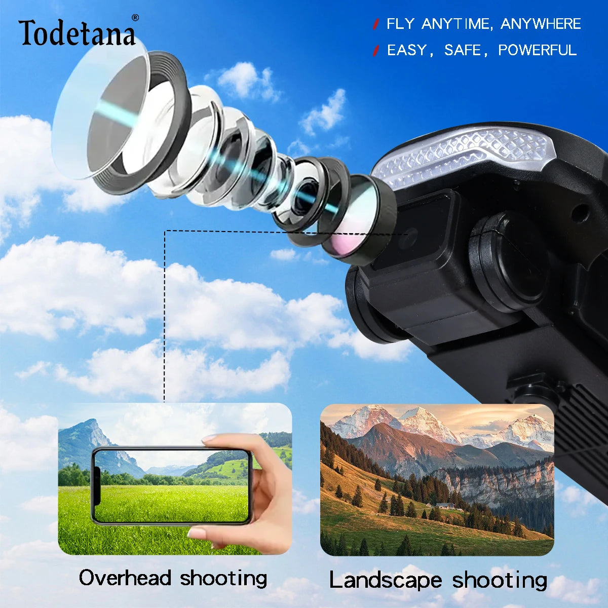F2 4K Ultra HD Drone Tracking Intelligent Flight Modes Long Battery Life Foldable Design for Travel Aerial Photography